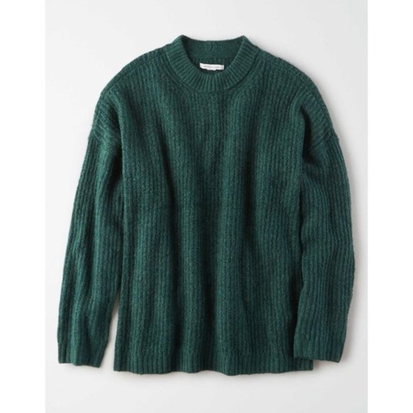 American Eagle Outfitters Sweaters - AE Oversized Softest Crew Neck Sweater in Emerald - NWOT
